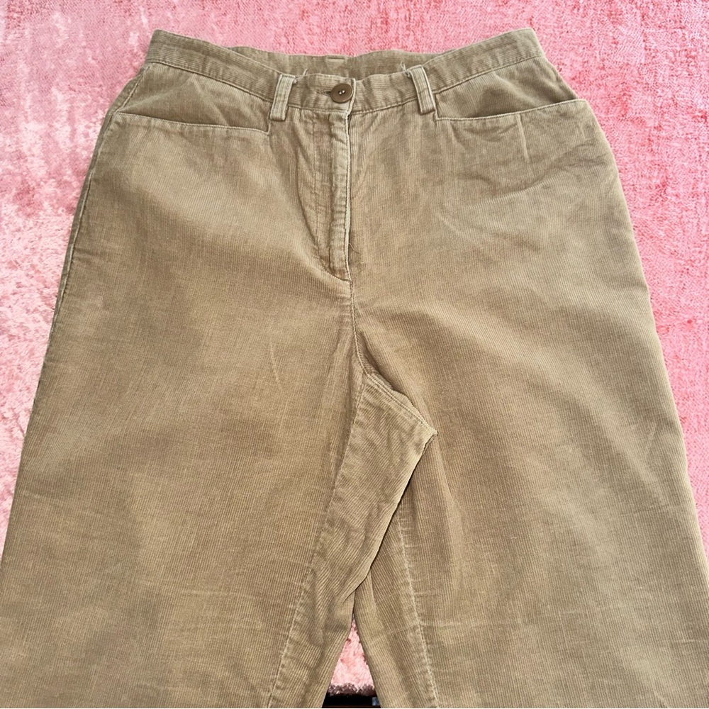 Tan Corduroy Pants Liz Claiborne Lizsport 100% cotton size 4 high rise - Picture 3 of 6